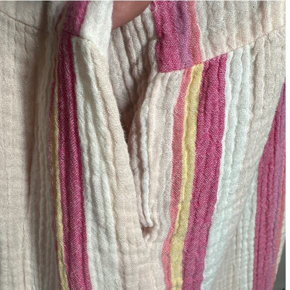 Marine Layer Sage Double Cloth Pink Stripe Maxi Dress Size M Beach Coastal Boho - Picture 6 of 13